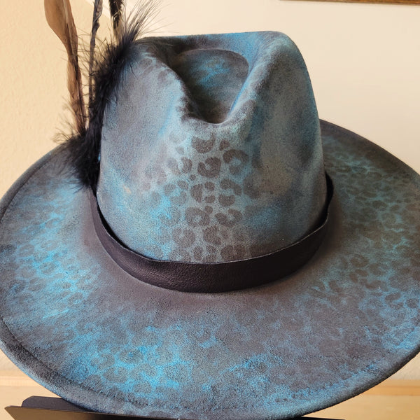 CUSTOM Hand-Painted Cowgirl Western Boho Hat & Band (A28)