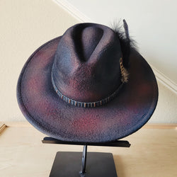 CUSTOM Hand-Painted Cowgirl Western Boho Hat & Band (A24)