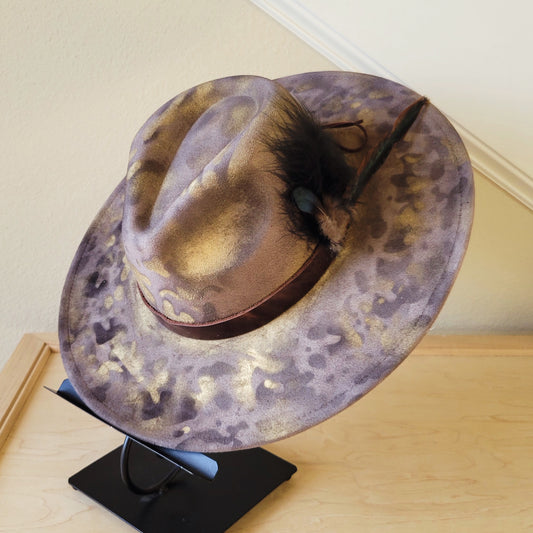 CUSTOM Hand-Painted Cowgirl Western Boho Hat & Band (A54)