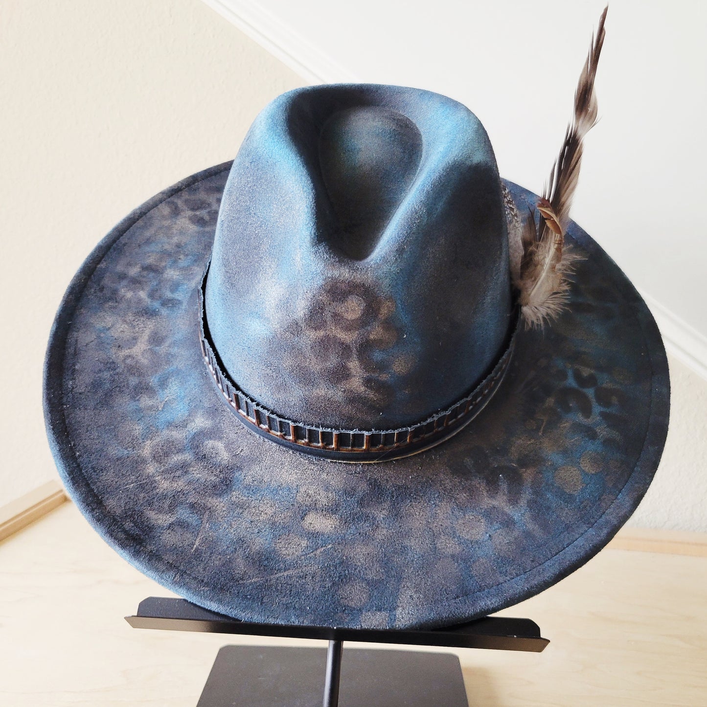 CUSTOM Hand-Painted Cowgirl Western Boho Hat & Band (A32)