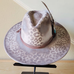 CUSTOM Hand-Painted Cowgirl Western Boho Hat & Band (A19)