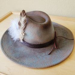 CUSTOM Hand-Painted Cowgirl Western Boho Hat & Band (A41)