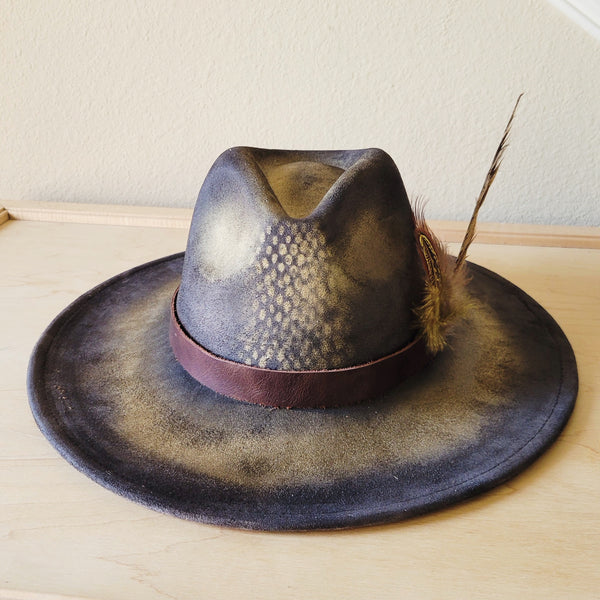 CUSTOM Hand-Painted Cowgirl Western Boho Hat & Band (A20)