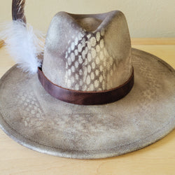 CUSTOM Hand-Painted Cowgirl Western Boho Hat & Band (A48)