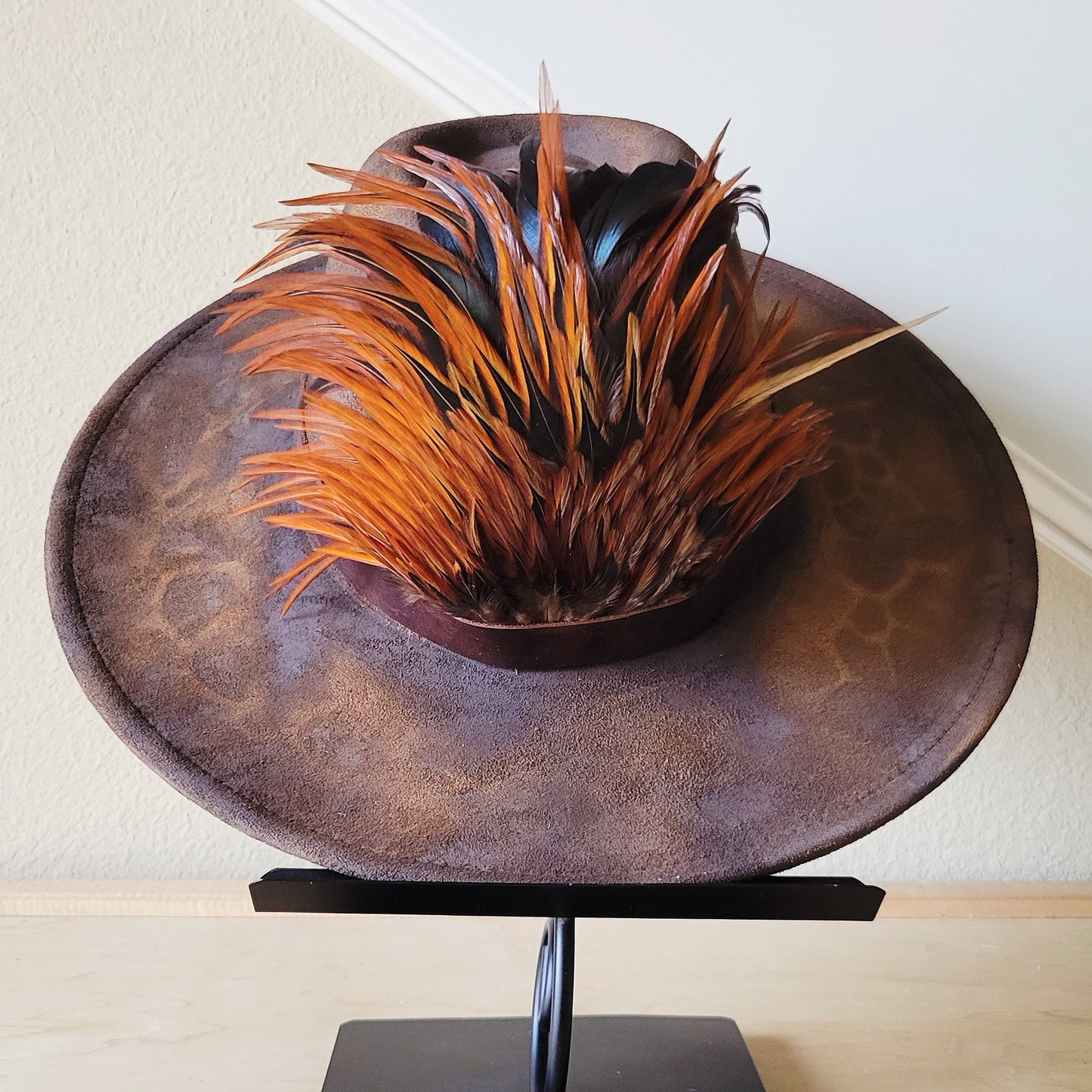 CUSTOM Hand-Painted Cowgirl Western Boho Hat & Band (A25)