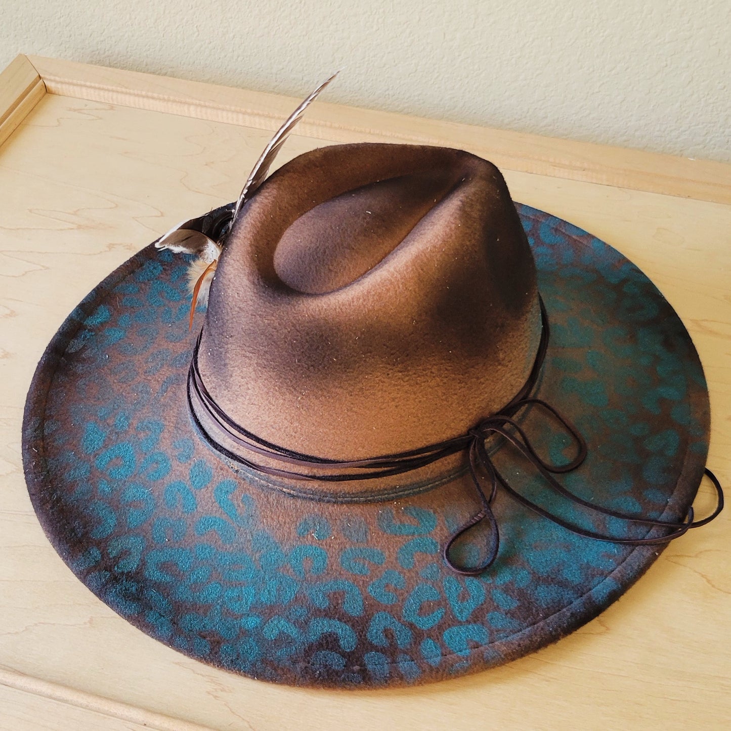 CUSTOM Hand-Painted Cowgirl Western Boho Hat & Band (A53)