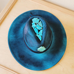 CUSTOM Hand-Painted Cowgirl Western Boho Hat & Band (A52)