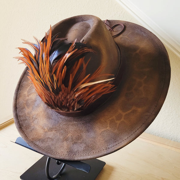 CUSTOM Hand-Painted Cowgirl Western Boho Hat & Band (A25)