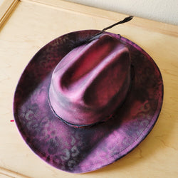 CUSTOM Hand-Painted Cowgirl Western Boho Hat & Band (A14)