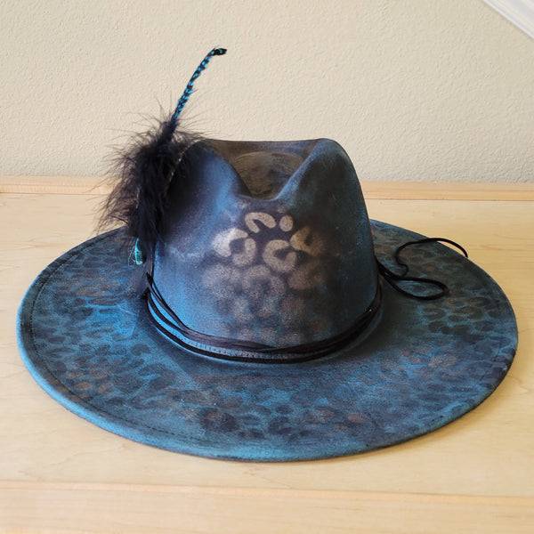 CUSTOM Hand-Painted Cowgirl Western Boho Hat & Band (A47)