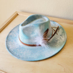 CUSTOM Hand-Painted Cowgirl Western Boho Hat & Band (A18)