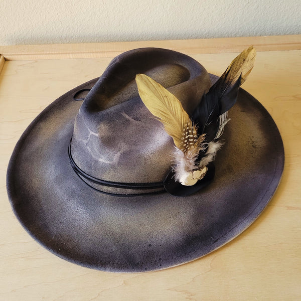 CUSTOM Hand-Painted Cowgirl Western Boho Hat & Band (A16)