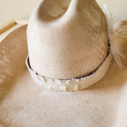 CUSTOM Hand-Painted Cowgirl Western Boho Hat & Band (A26)