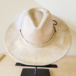 CUSTOM Hand-Painted Cowgirl Western Boho Hat & Band (A38)