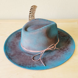 CUSTOM Hand-Painted Cowgirl Western Boho Hat & Band (A44)