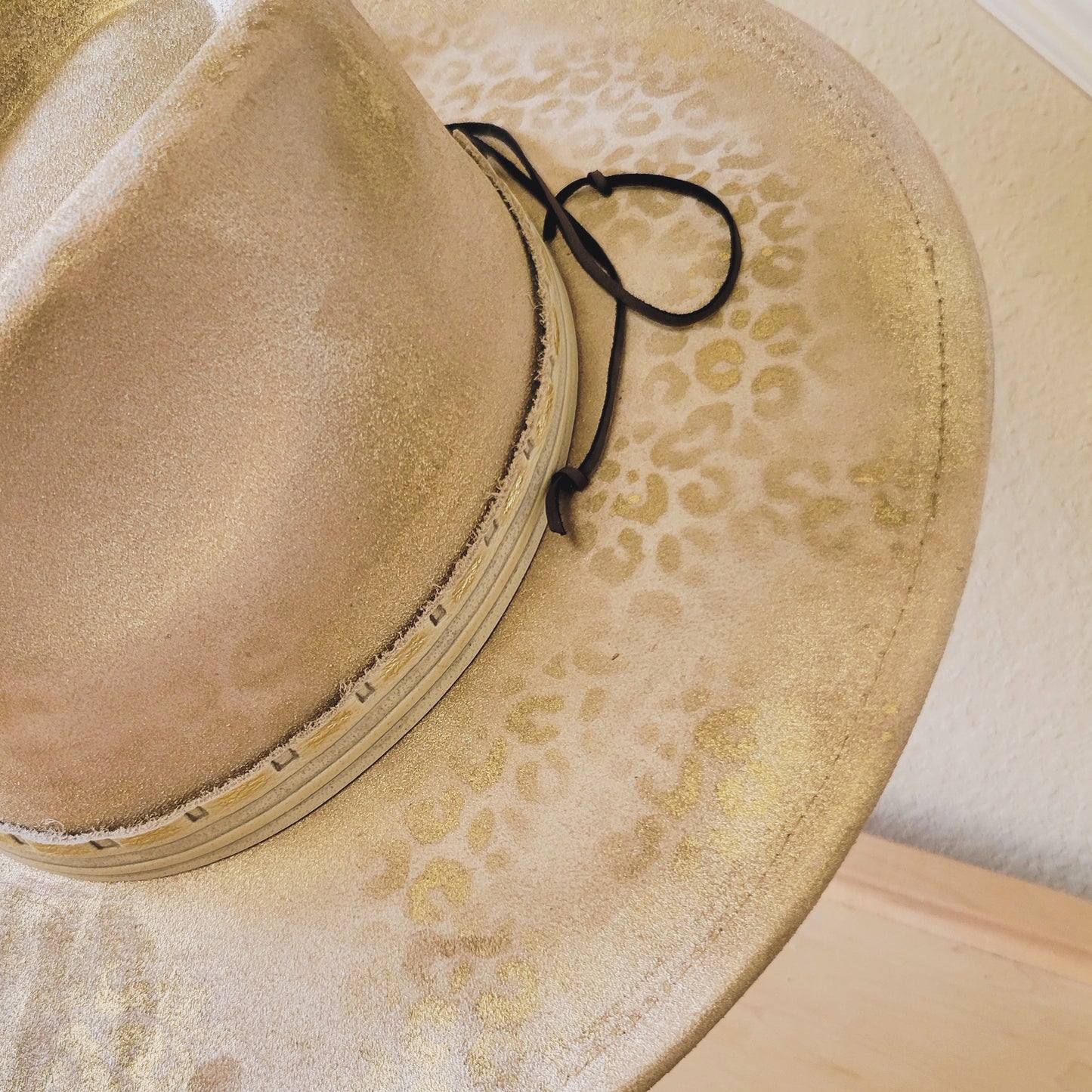 CUSTOM Hand-Painted Cowgirl Western Boho Hat & Band (A38)