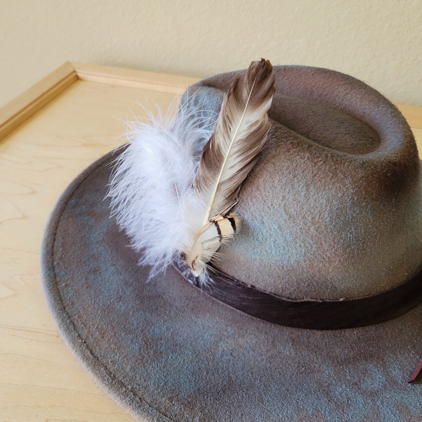 CUSTOM Hand-Painted Cowgirl Western Boho Hat & Band (A41)