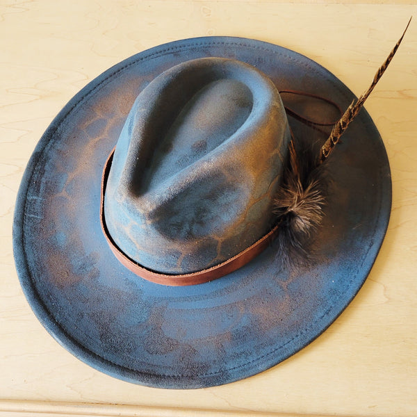 CUSTOM Hand-Painted Cowgirl Western Boho Hat & Band (A36)