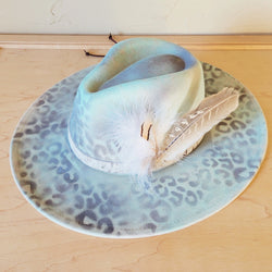 CUSTOM Hand-Painted Cowgirl Western Boho Hat & Band (A43)