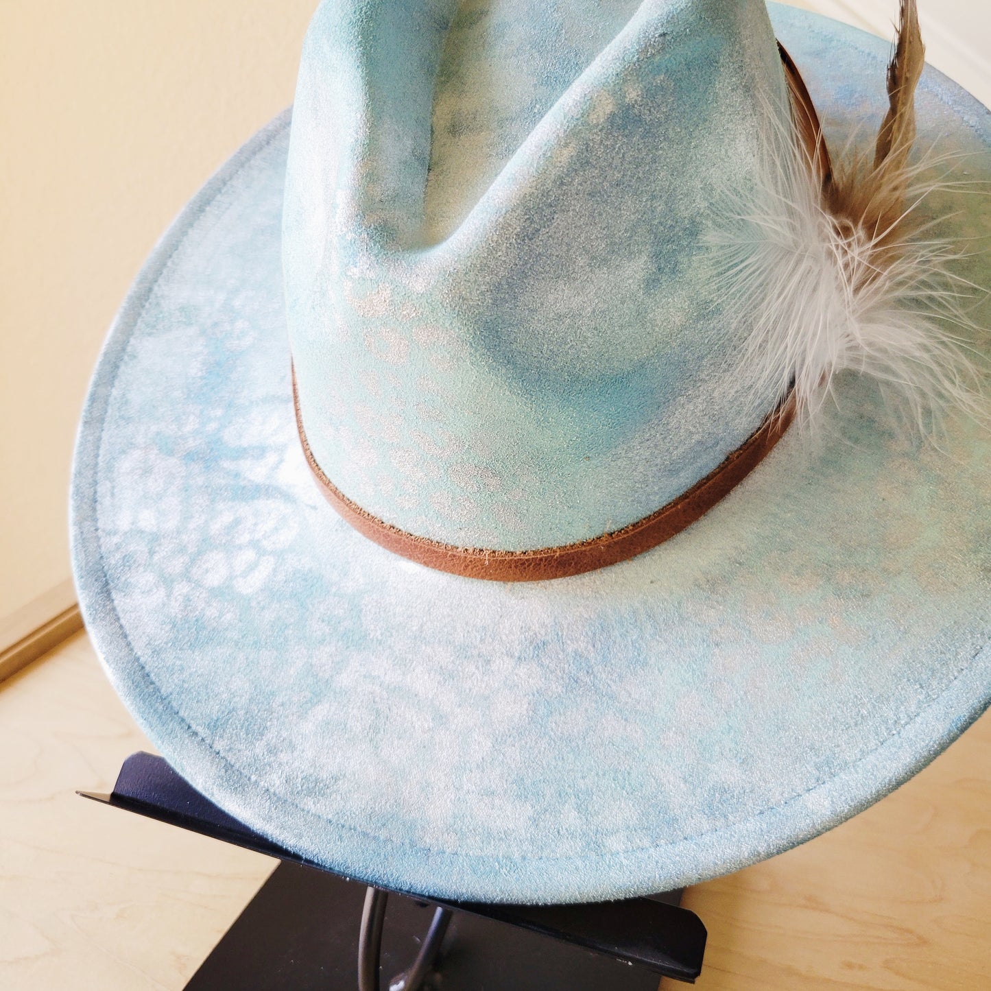 CUSTOM Hand-Painted Cowgirl Western Boho Hat & Band (A18)