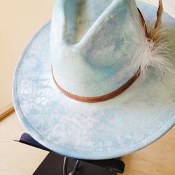 CUSTOM Hand-Painted Cowgirl Western Boho Hat & Band (A18)