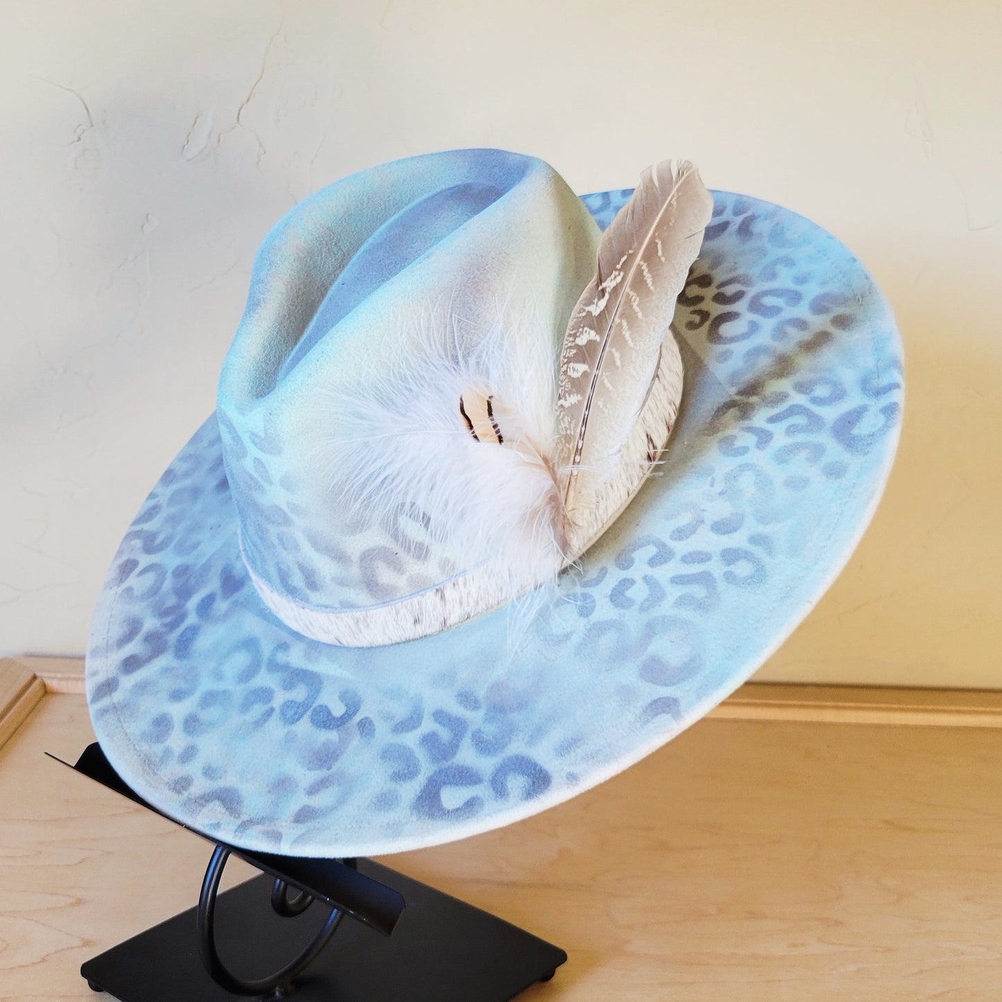 CUSTOM Hand-Painted Cowgirl Western Boho Hat & Band (A43)