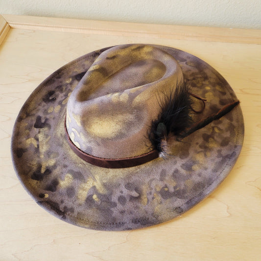 CUSTOM Hand-Painted Cowgirl Western Boho Hat & Band (A54)