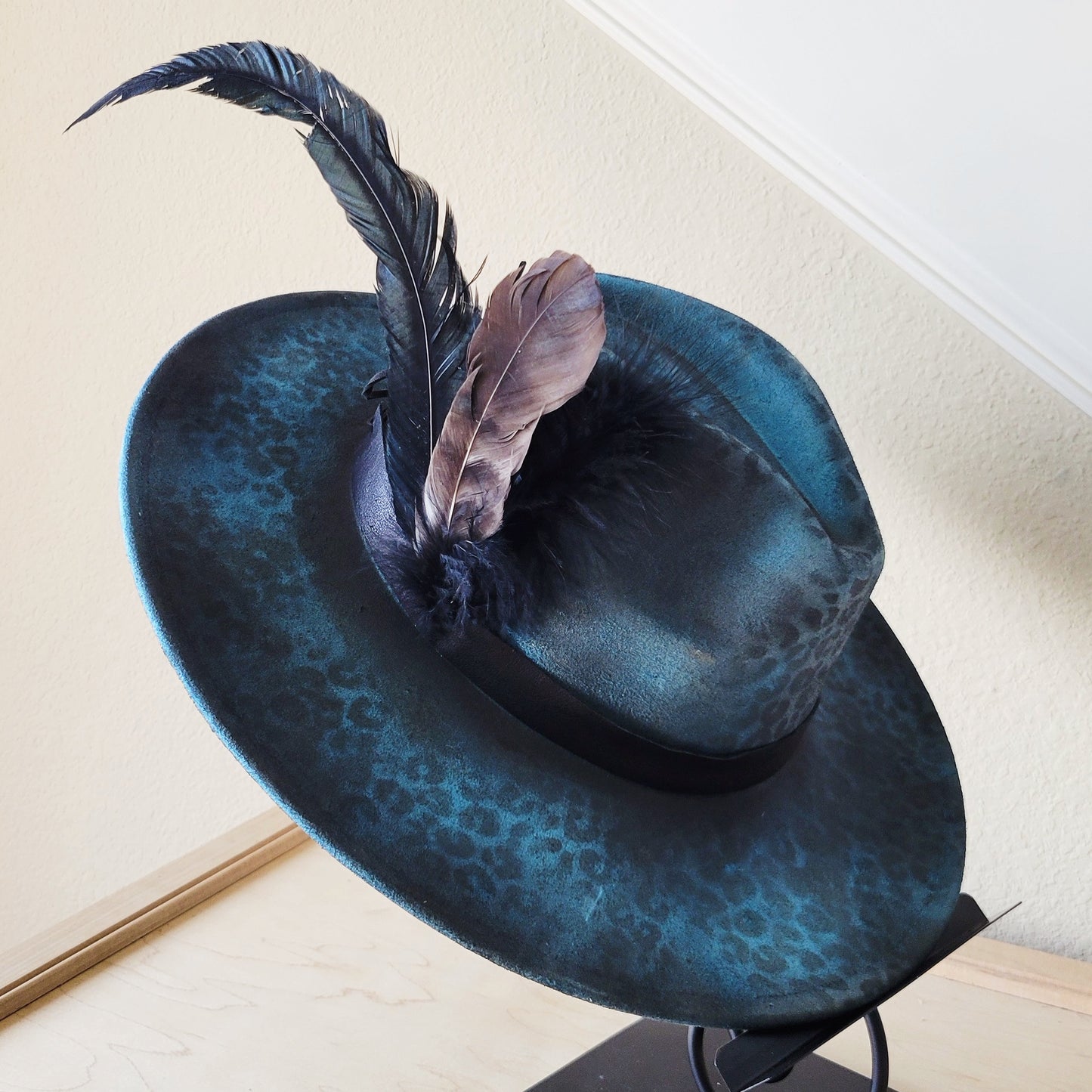 CUSTOM Hand-Painted Cowgirl Western Boho Hat & Band (A28)