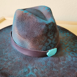 CUSTOM Hand-Painted Cowgirl Western Boho Hat & Band (A39)