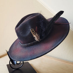 CUSTOM Hand-Painted Cowgirl Western Boho Hat & Band (A24)