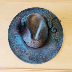 CUSTOM Hand-Painted Cowgirl Western Boho Hat & Band (A47)