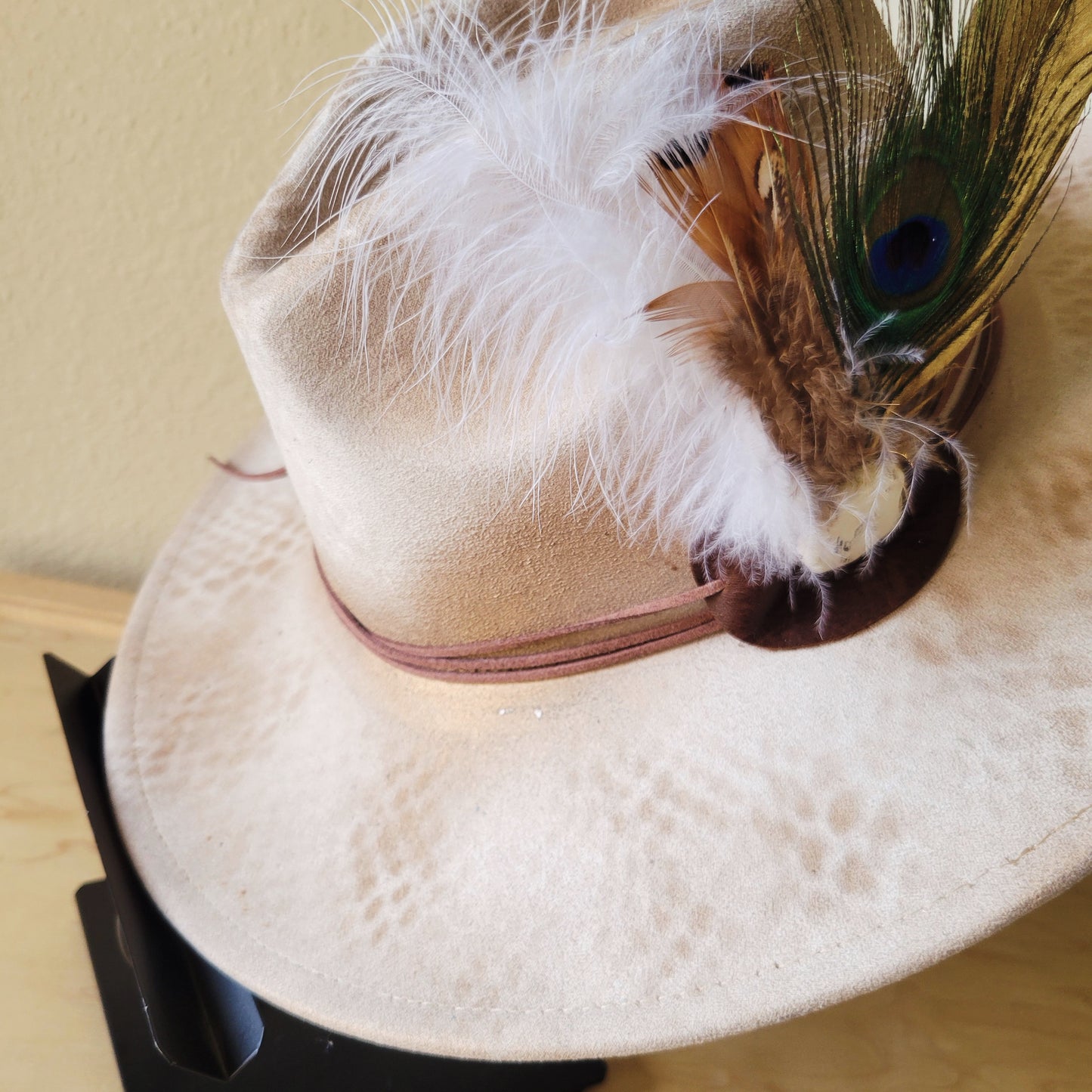 CUSTOM Hand-Painted Cowgirl Western Boho Hat & Band (A27)