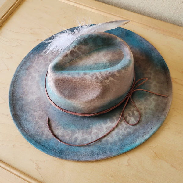 CUSTOM Hand-Painted Cowgirl Western Boho Hat & Band (A30)