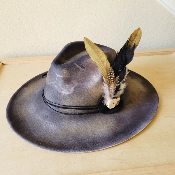 CUSTOM Hand-Painted Cowgirl Western Boho Hat & Band (A16)