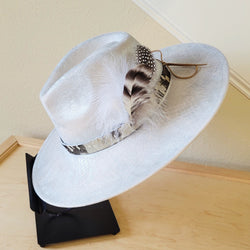 CUSTOM Hand-Painted Cowgirl Western Boho Hat & Band (A45)