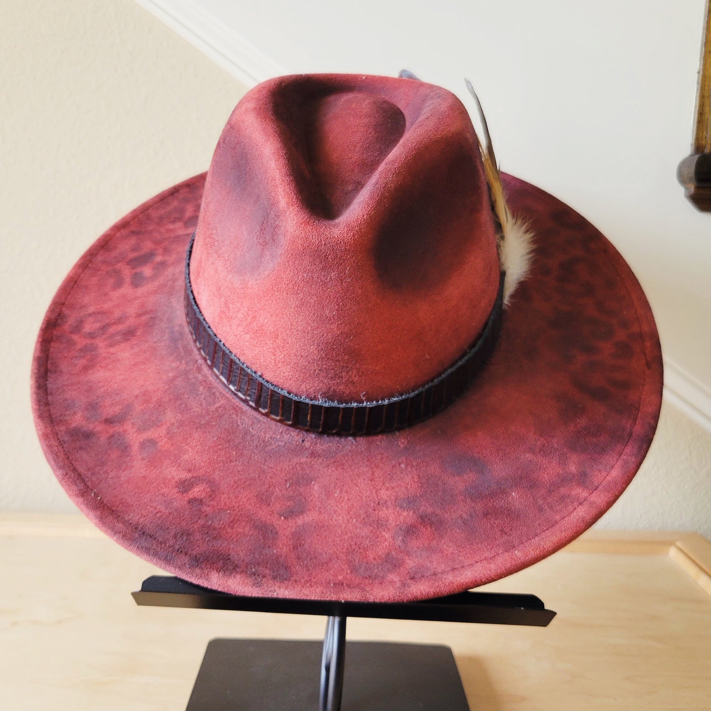 CUSTOM Hand-Painted Cowgirl Western Boho Hat & Band (A34)