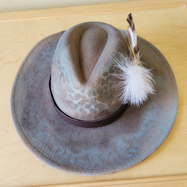 CUSTOM Hand-Painted Cowgirl Western Boho Hat & Band (A41)