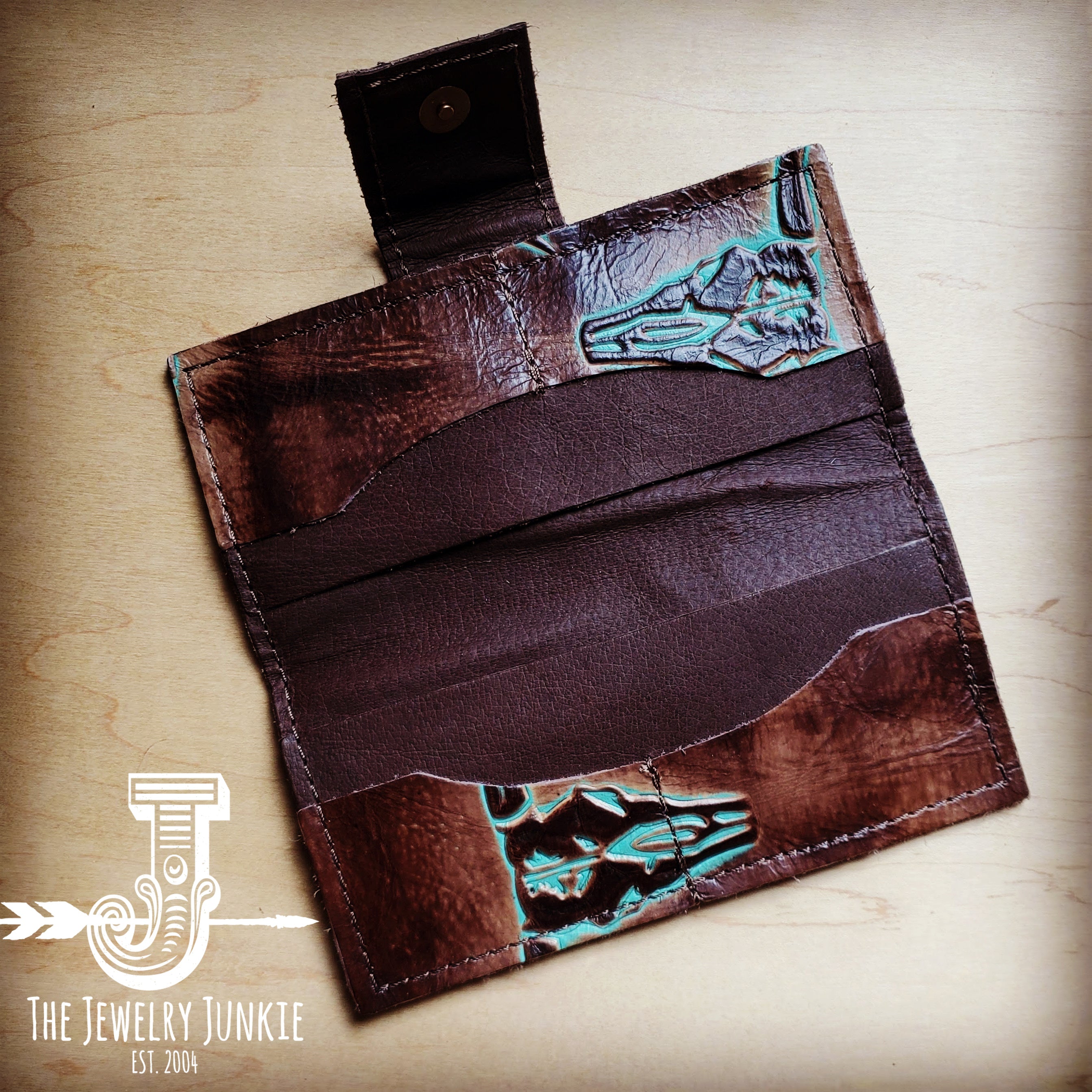 adrijita leatherarts Female Hand Painted Leather Wallet