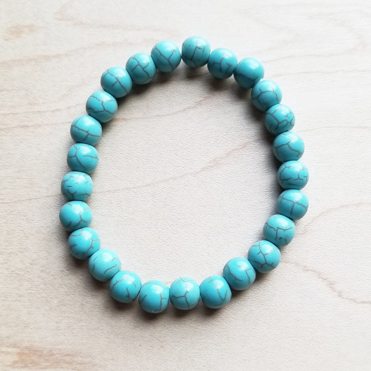 Blue Turquoise Stackable Stretch Bracelet 800u – The Jewelry Junkie