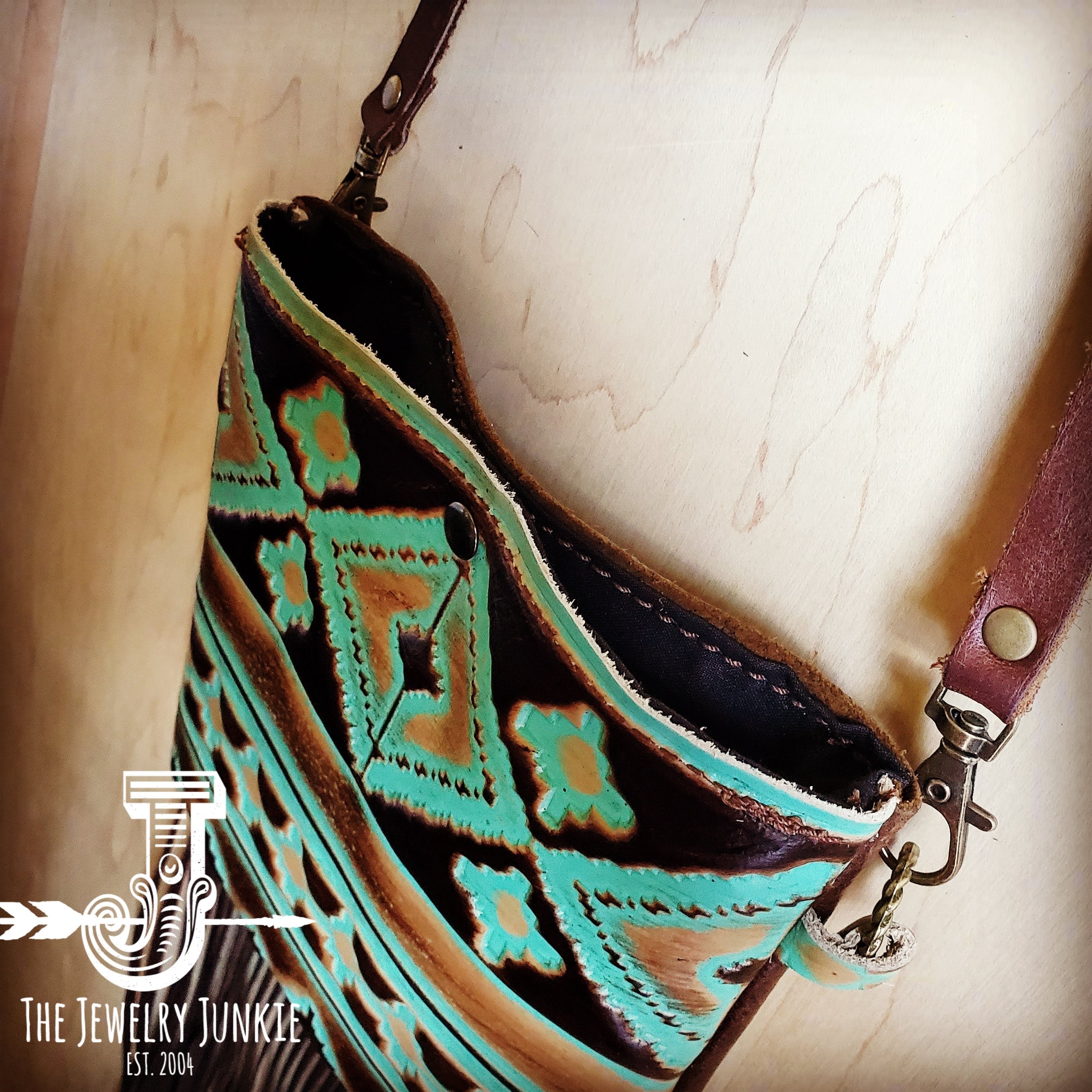 Navajo Embossed Leather Handbag - Buy This Boho Purse
