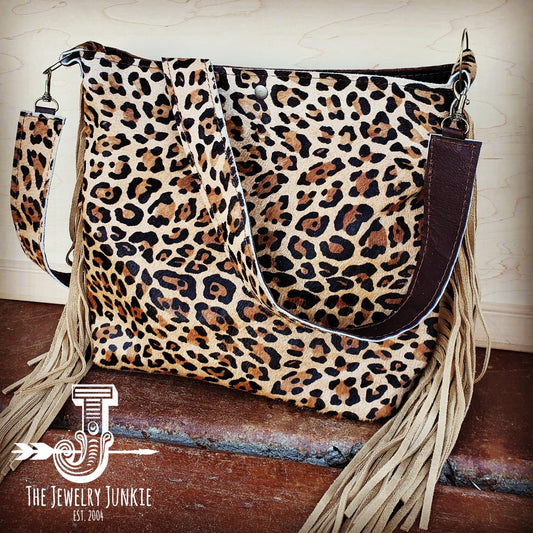 Leopard Hair-On-Hide Clutch Handbag 501B - The Jewelry Junkie